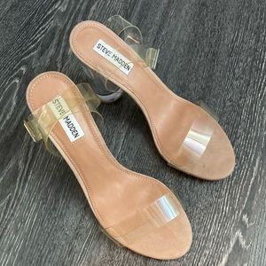 Steve Madden Clear Strap Heels